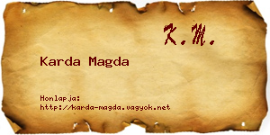 Karda Magda névjegykártya